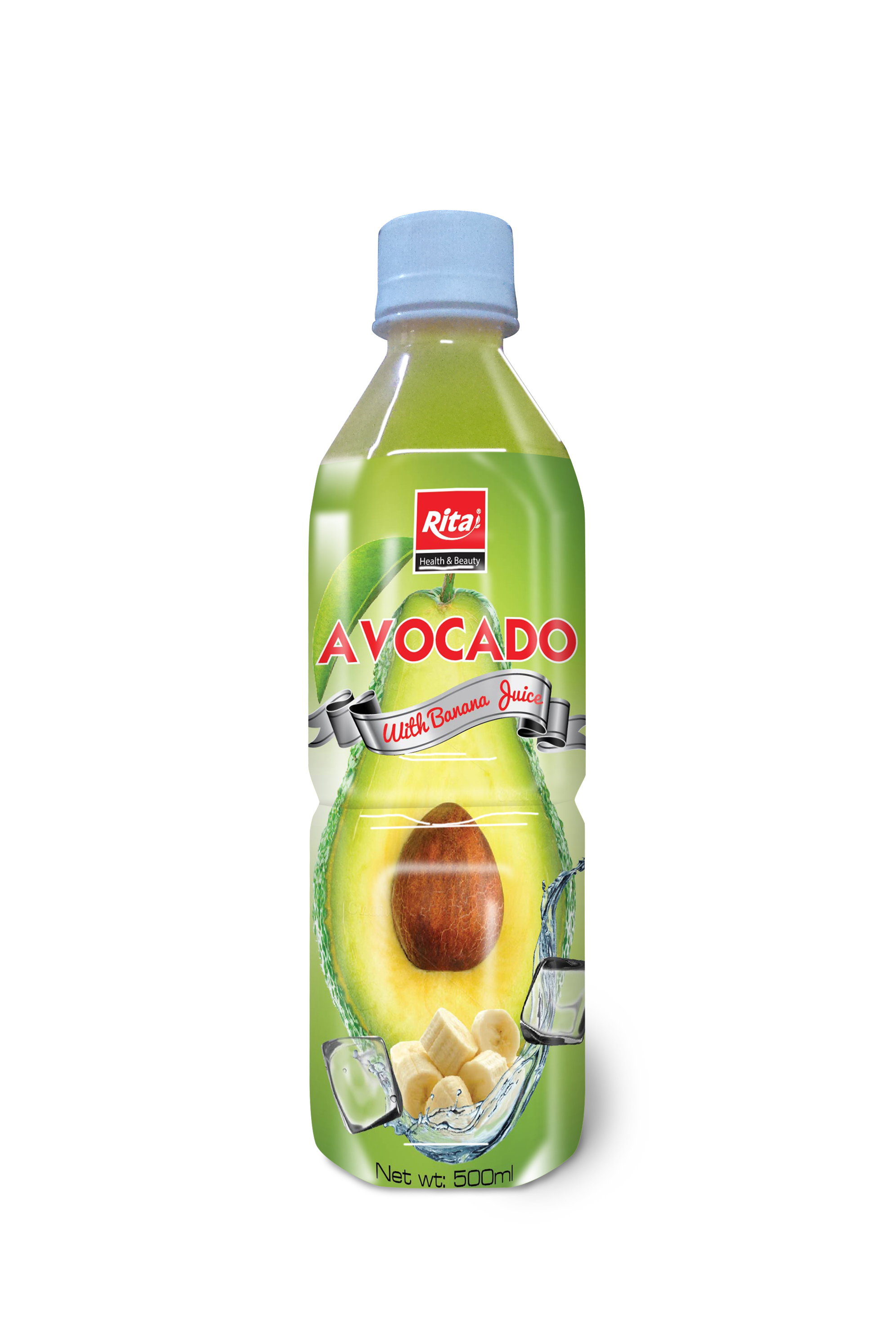 بوت 500ML الحيوانات الأليفة الأفوكادو مع عصير الموز